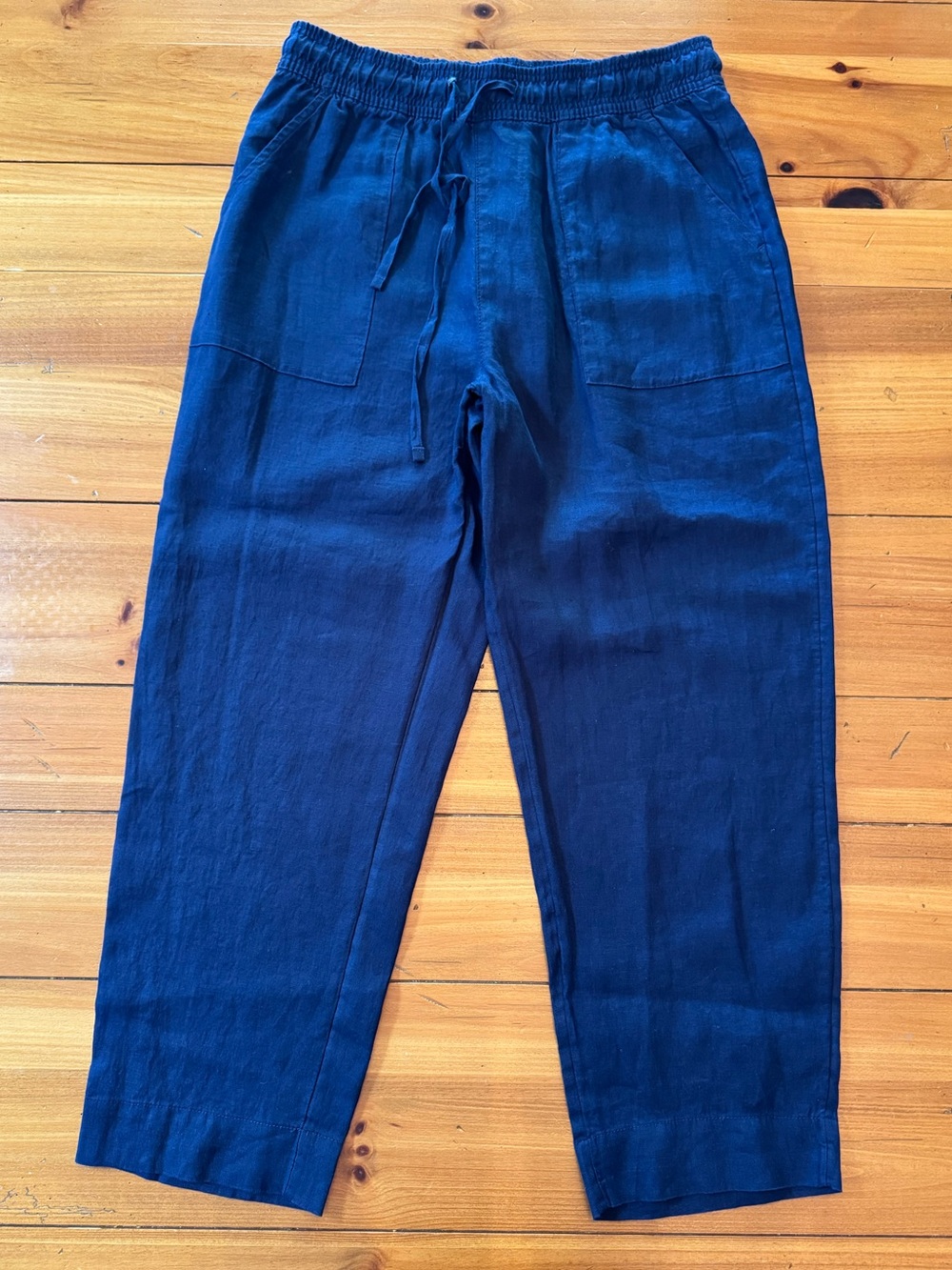 Like New Sigrid Olsen 100% Linen Pants in Navy, Size M